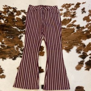 Almost new flare striped jeans.